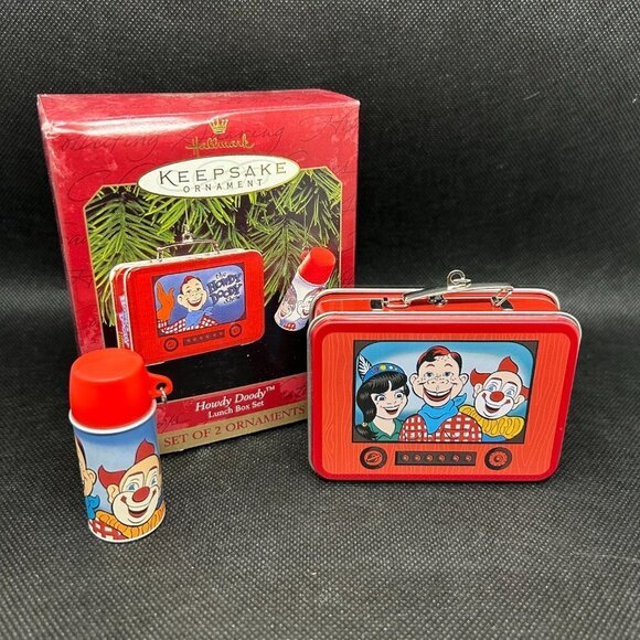 Hallmark Keepsake Ornament Howdy Doody Lunch Box Set of 2 Ornaments - Picture 2 of 2